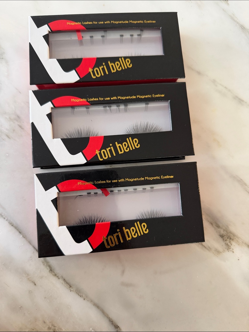 Tori Belle Magnetic False Eyelashes pack of 3 - Black